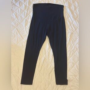 a:glow Navy Maternity Leggings with full panel - size XL